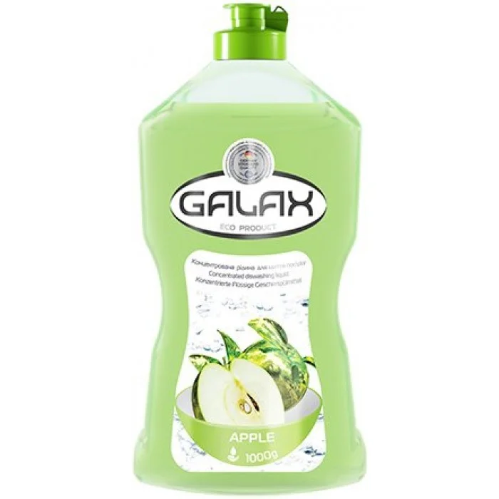 Концентрована рідина для миття посуду GALAX "Яблуко" 1000г.